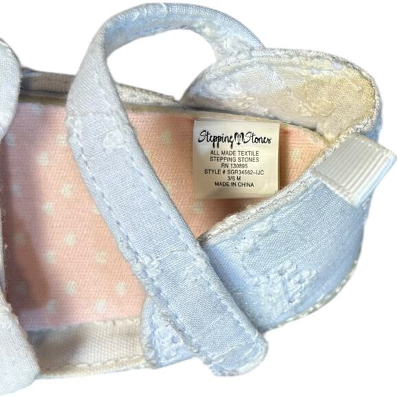 Floral White Bow Stepping Stones Baby Sandals - Picture 6 of 6